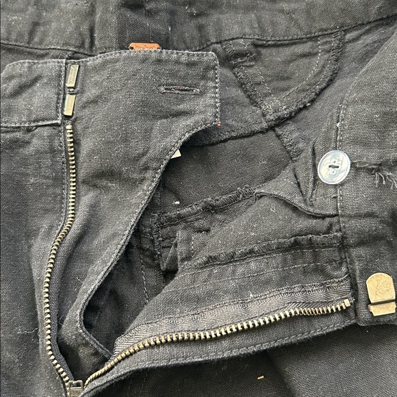 Free People Wide-Leg Paper Bag Linen-Blend Cropped Pants - Picture 5 of 10